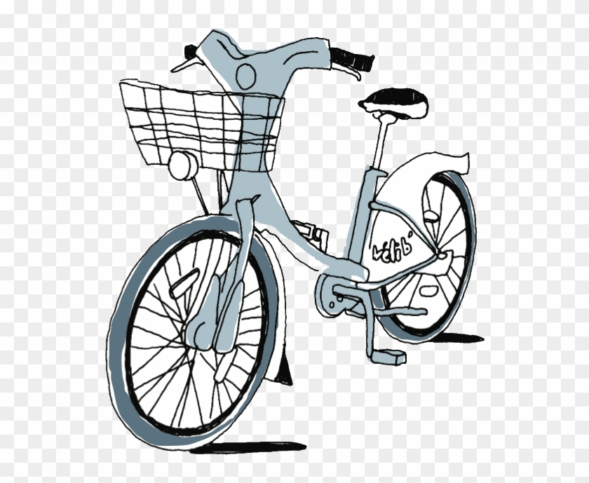 Bike Clipart Parisian - Clip Art #1343794