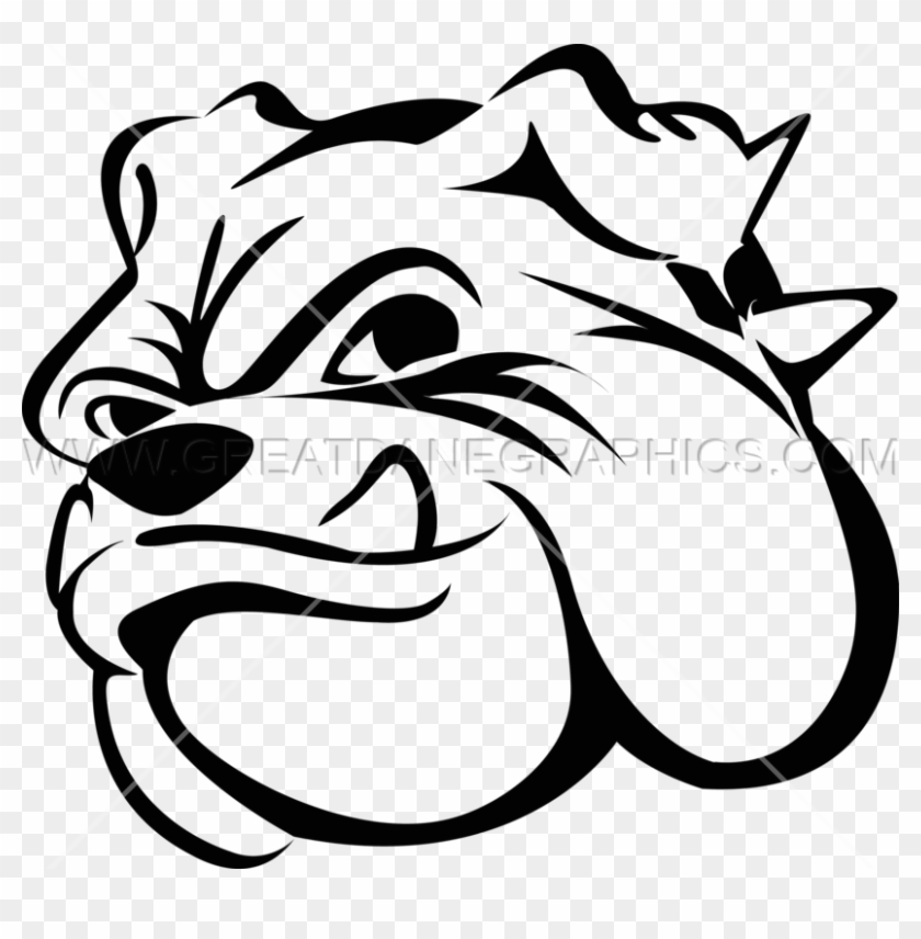Cartoon Bulldog - Cartoon Bulldog Face Black And White - Free Transparent  PNG Clipart Images Download