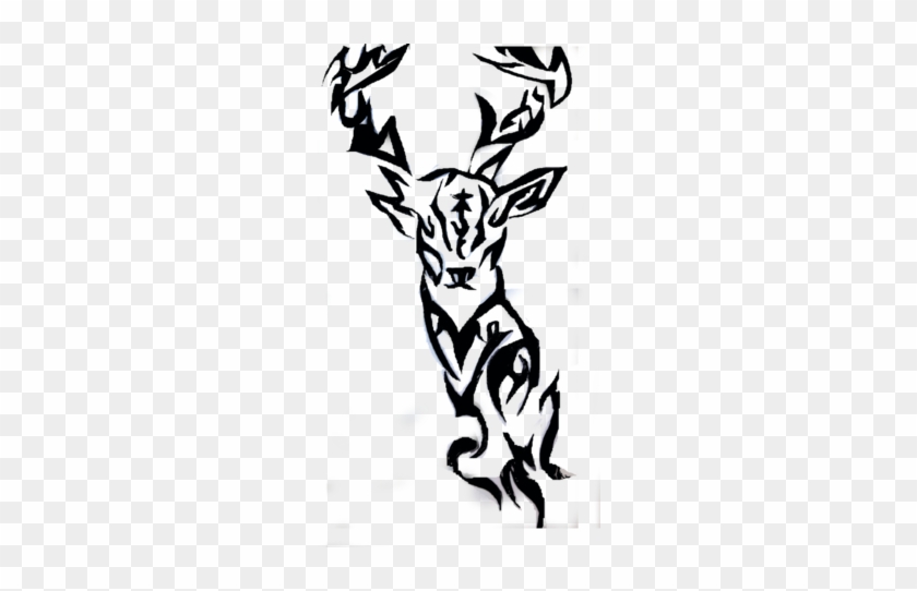 Deer Tribal Tattoo Png #1343955