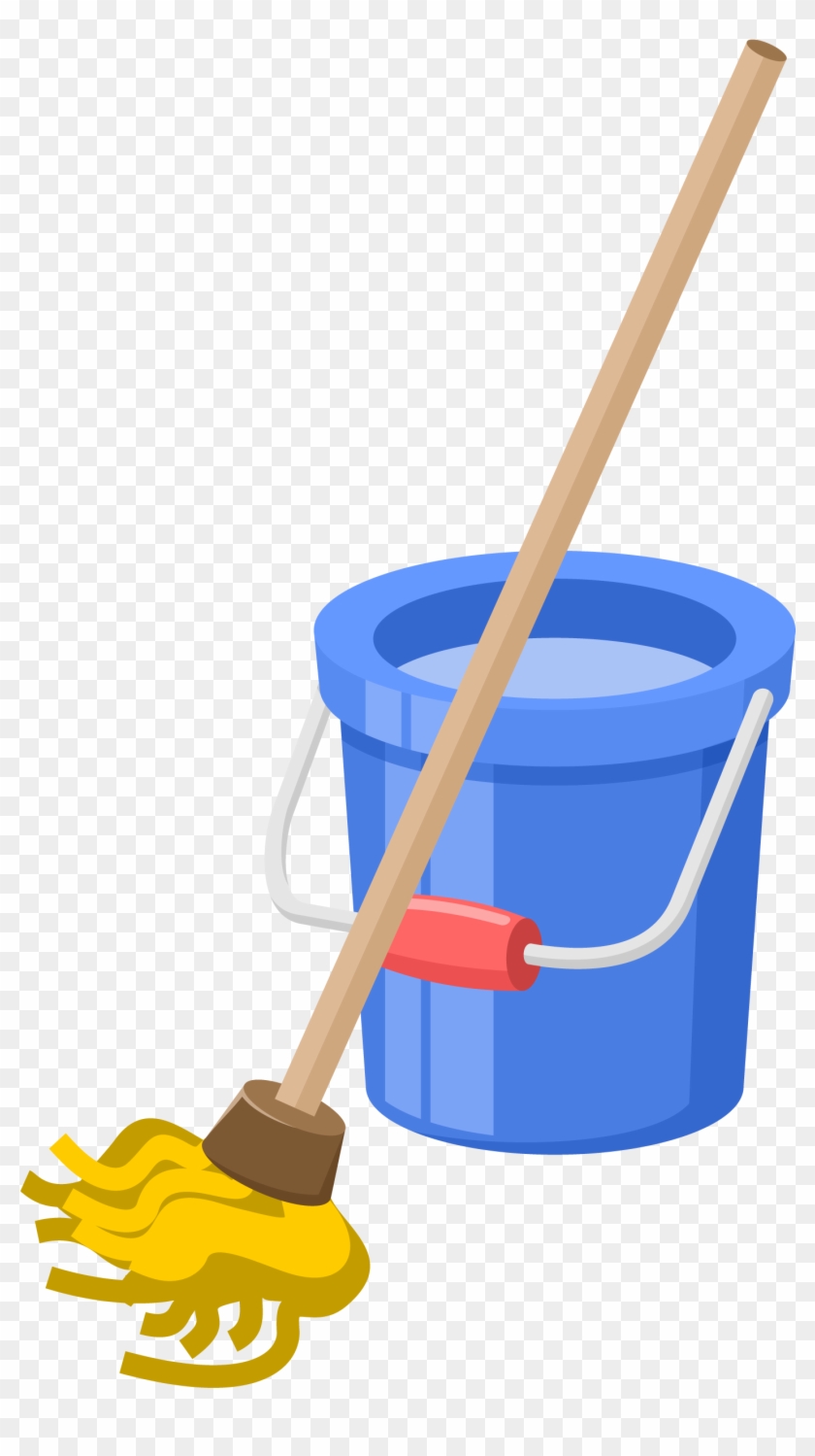 Clip Art Transparent Stock Bucket Cleanliness And Transprent - ไม้ ถู พื้น การ์ตูน #1344082