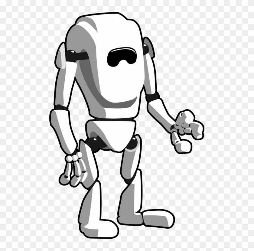 Robot Black And White Android Art - Robots In Black And White #1344089