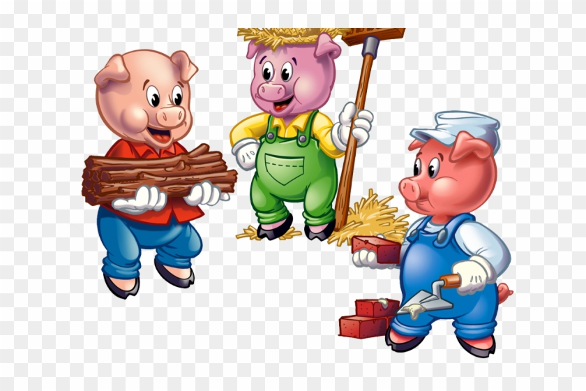 Love Wood Clipart Pig - 3 Little Pigs Clipart #1344135