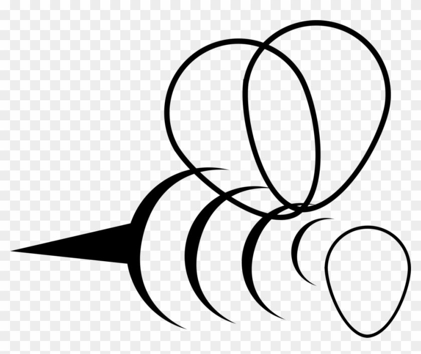 Bee Line Art Drawing Work Of Art - Bee Line Art Png #1344194