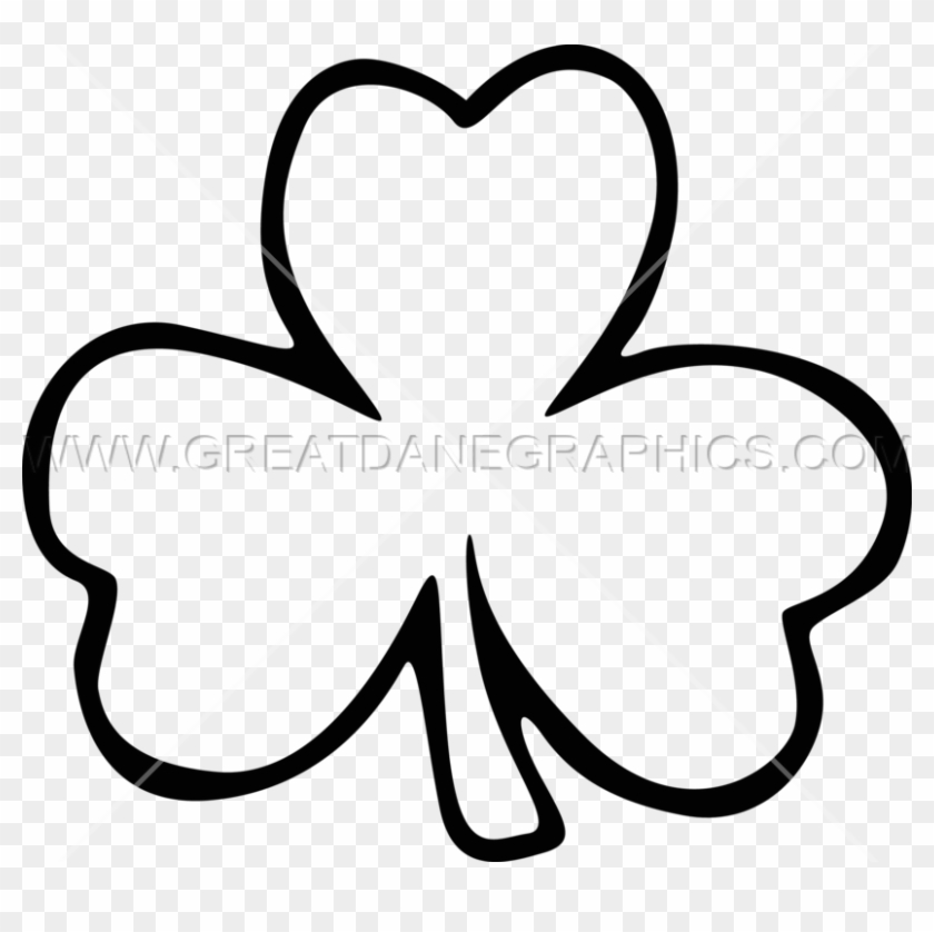 Download Printable Shamrock Coloring Sheet Clipart - Three Leaf Clover Clip Art #1344202