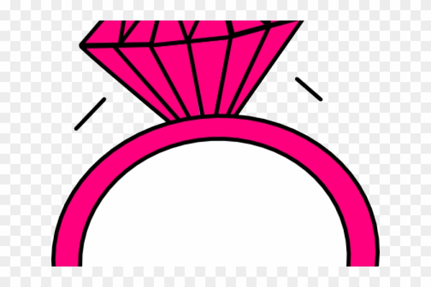 Diamonds Clipart Pink Ring - Easy Drawings Of A Ring #1344209