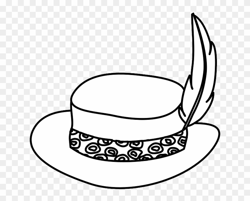 Cap Clipart Outline - Hat Outline #1344219