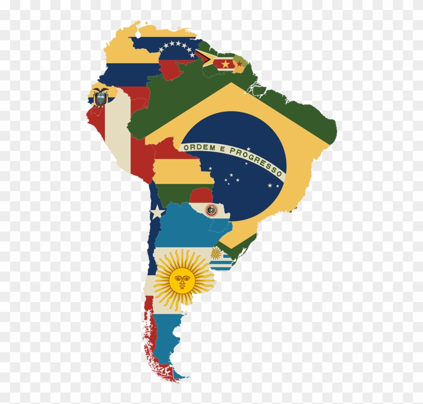 South America Map With Flags - South America Map Design #1344447
