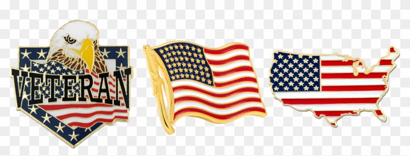 Customize Now - Veteran American Flag Eagle Lapel Pin - Veterans Pin #1344522