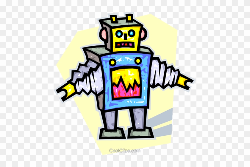 Robot Royalty Free Vector Clip Art Illustration - Robot #1344553