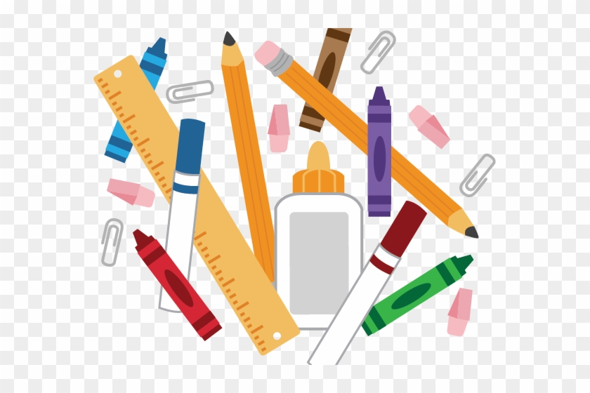 Free Vector Black And White Download Images Of School - School Supplies Clipart Png #1344590