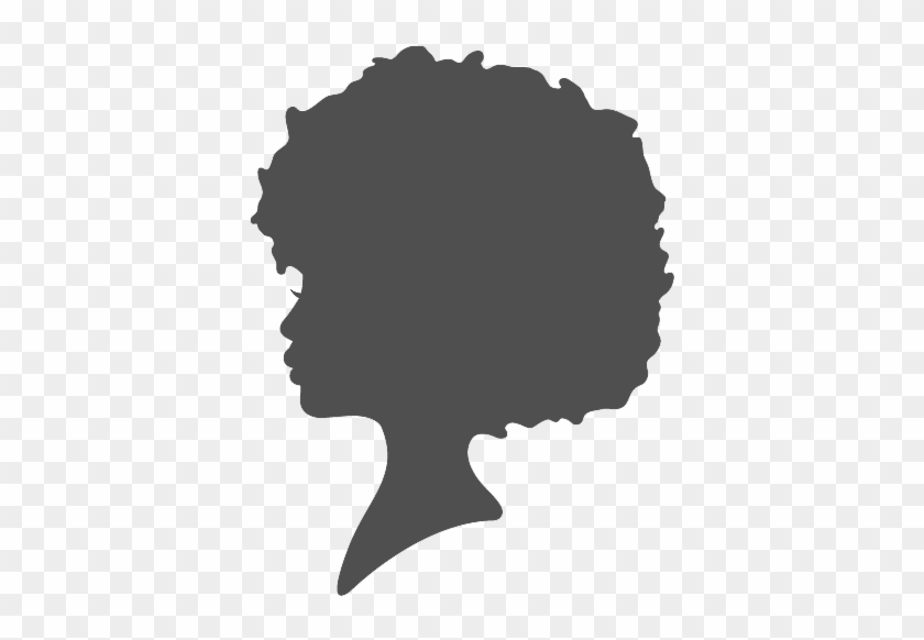 Aphrochic Logo Silhouette - White Afro Png #1344607