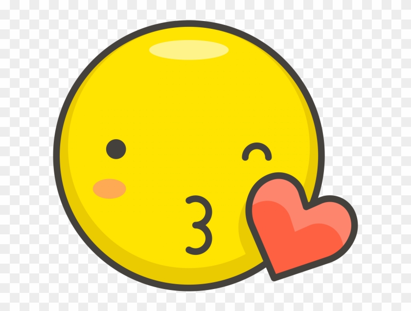 Face Blowing A Kiss Emoji - Kiss Icon #1344620