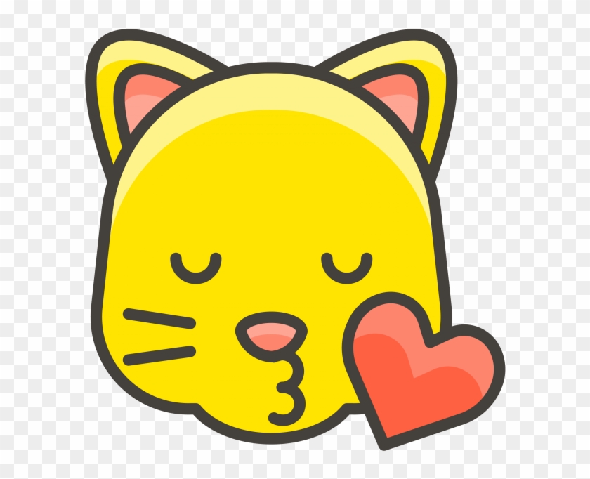 Kissing Cat Face Emoji - Easy To Draw A Cat #1344634