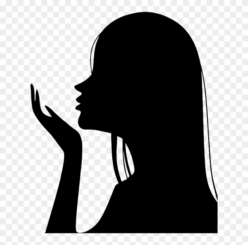Silhouette Woman Girl Female Person - Girl Blowing Silhouette #1344648
