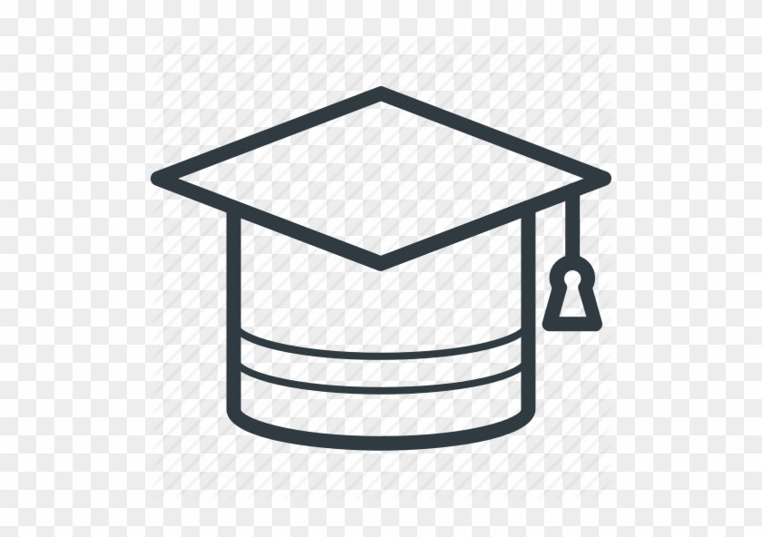 Download Graduation Hat Outline Icon Clipart Square - Square Academic Cap #1344672