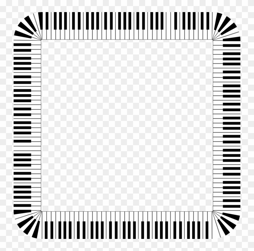 All Photo Png Clipart - Piano Keys Border A4 #1344722