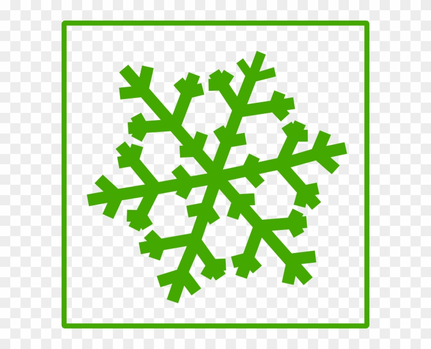Snowflake Green Clipart Snowflake Clip Art - Green Snow Icon #1344732