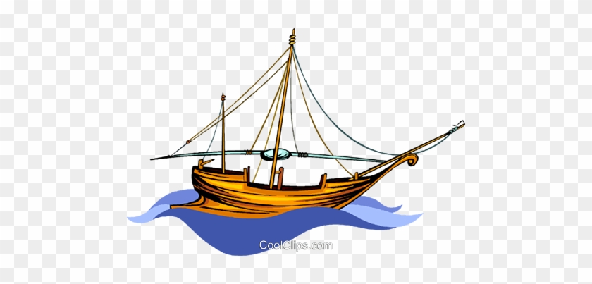 Pirate Ship Royalty Free Vector Clip Art Illustration - Boat #1344824