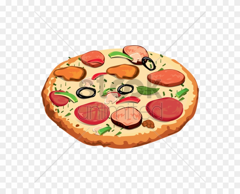 Pizza Clipart Pizza Salami Pepperoni - Pizza #1344988