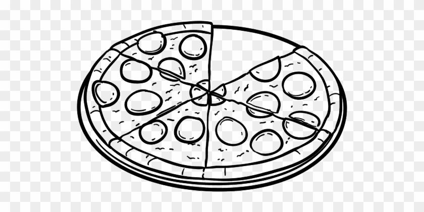 Pepperoni Pizza Coloring Page 5 By Kimberly - Imagenes De Comida Chatarra Para  Colorear - Free Transparent PNG Clipart Images Download