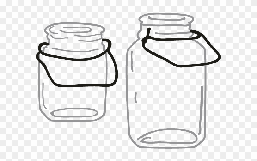 Smock Mason Jars Motif - Glass Bottle #1345039
