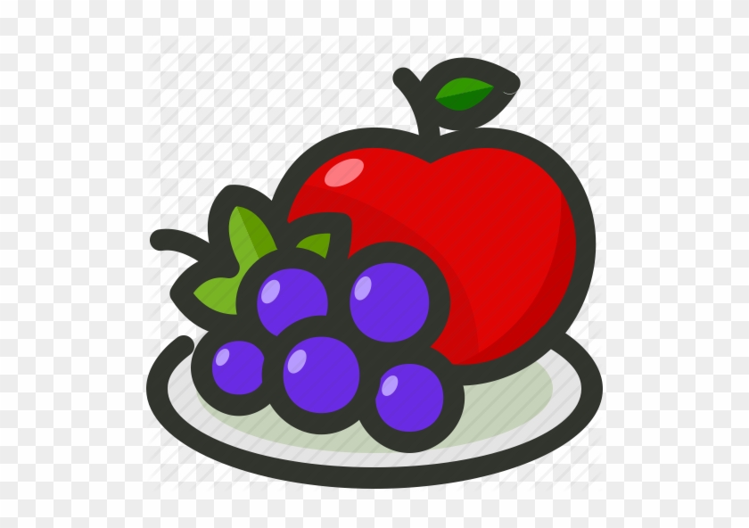 Clipart Apple Grape - Apples And Grapes Cartoon #1345179