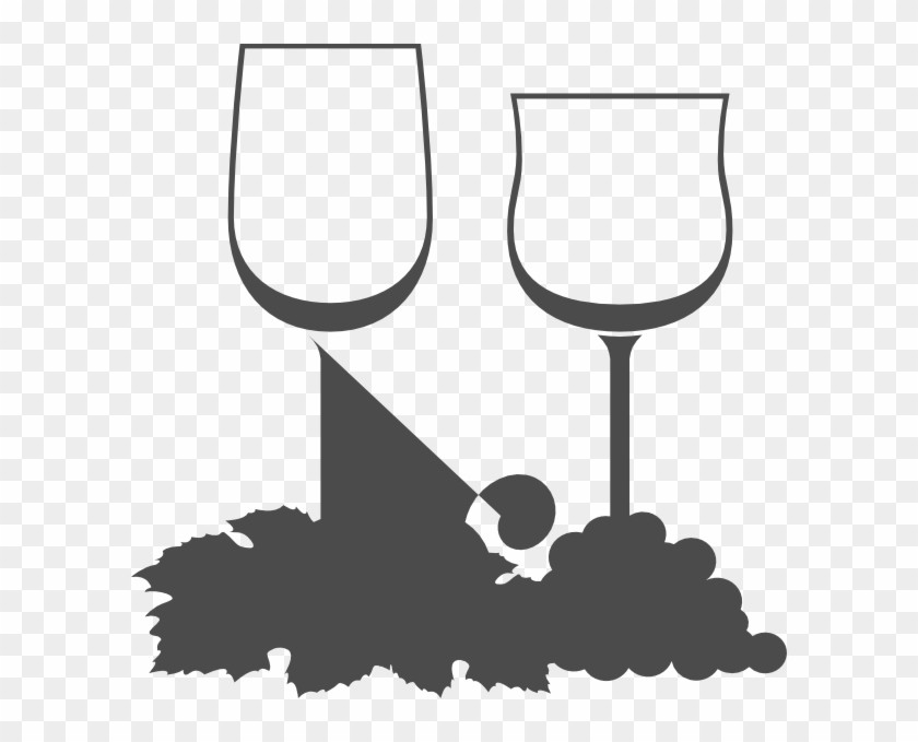 Png Transparent Wine Glasses Clip Art At Clker - Wine Glass And Grapes Stencil #1345191