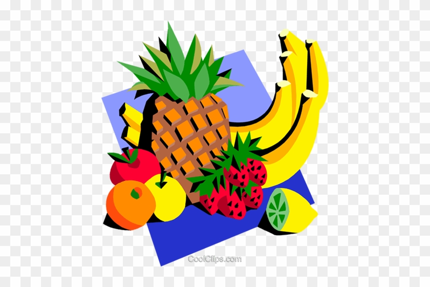 Assorted Fruits Royalty Free Vector Clip Art Illustration - Illustration #1345207