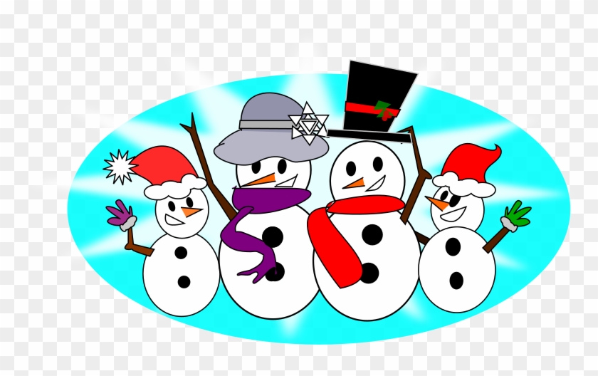 Clip Art Christmas Snowman Family Drawing - Snowman Family Png #1345215