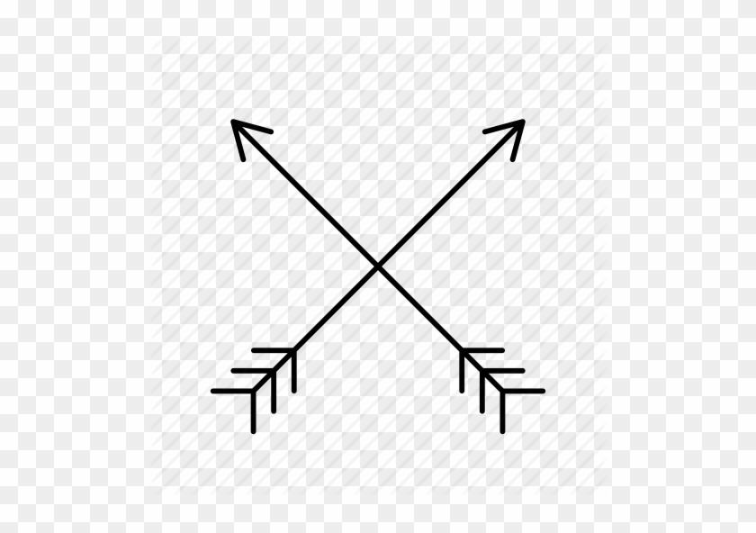Hipster Arrows Png Clipart Arrow Clip Art - Bow And Arrows Outline #1345255