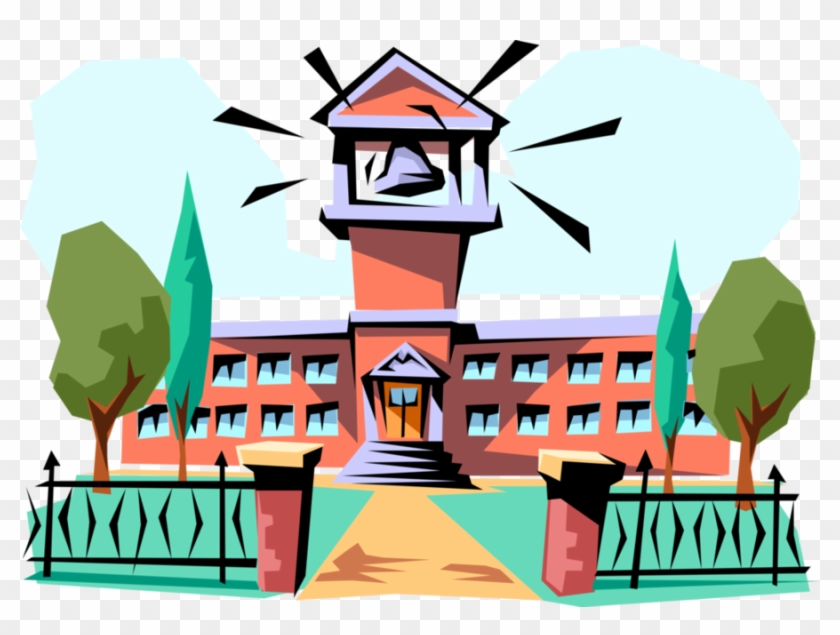 School Building Royalty Free Vector Clip Art Illustration - Comprehensive Crisis And Continuity (coop) Template #1345271