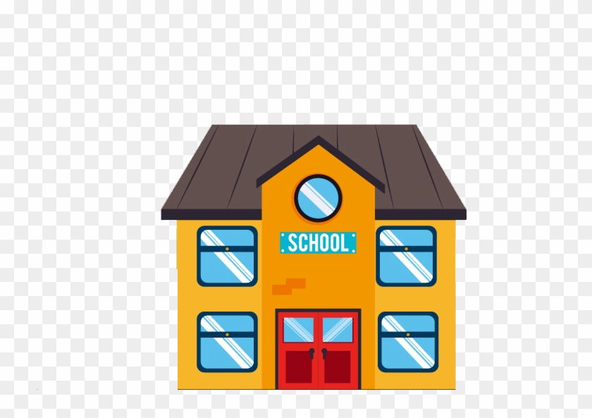 Student Illustration - My School In Cartoon - Free Transparent PNG Clipart  Images Download