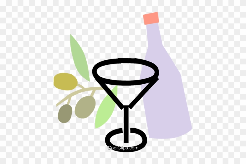 Wine Bottle With Grapes Royalty Free Vector Clip Art - Wine #1345327
