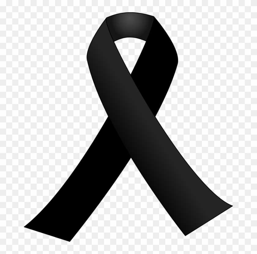 Black Ribbon Mourning Awareness Ribbon Grief - Black Ribbon Mourning Png #1345348