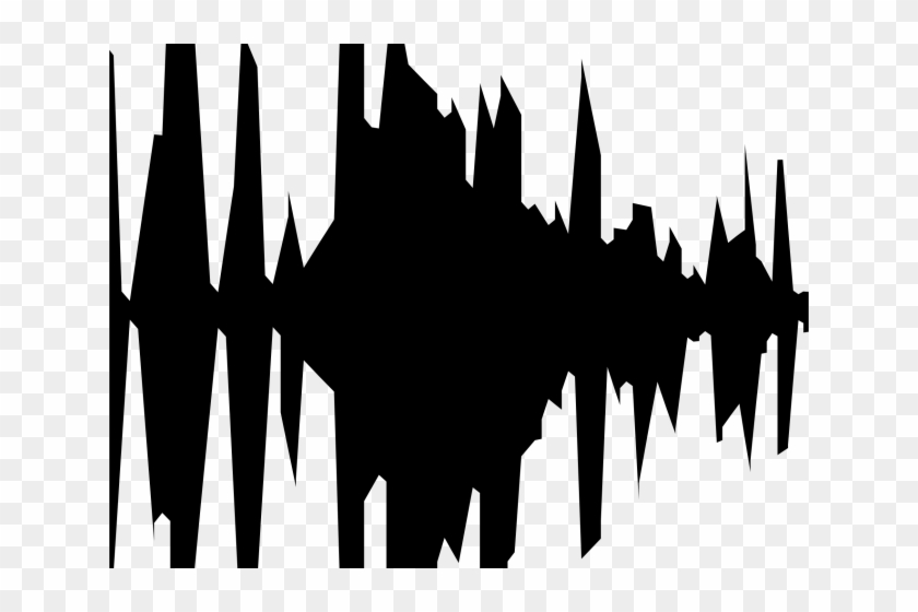 Sound Wave Clipart Black And White - Sound Wave Silhouette Png #1345379