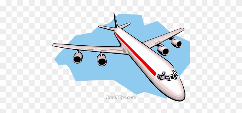 Commercial Jet Royalty Free Vector Clip Art Illustration - Monoplane #1345391