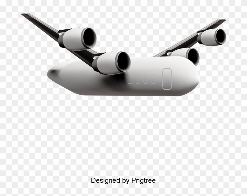 Vector Silver Flying Plane Plane, Plane Clipart, Vector - Airplane #1345403