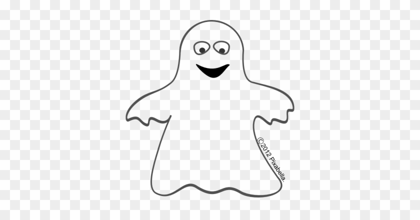 Halloween Ghost - Cute Ghost Coloring Page #1345672