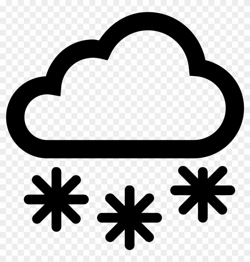 Snowfall Clipart Small Snowflake - Snow Weather Icon Png #1345682