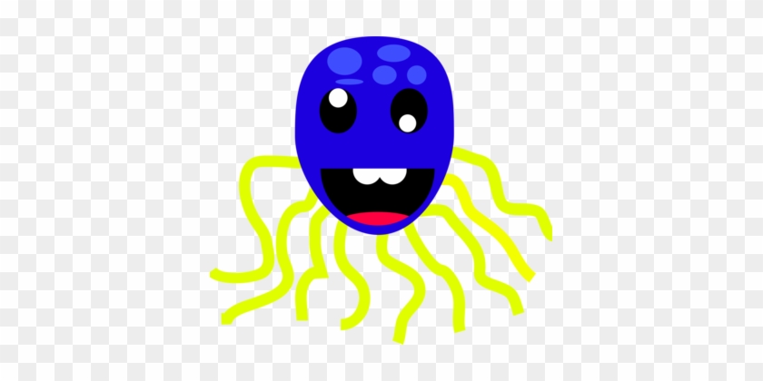 Drawing Octopus Smiley Organism Robot - Openclipart #1345707