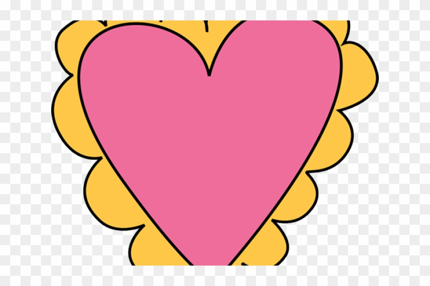 Valentine`s Day Clipart Scalloped Heart - Clip Art #1345803