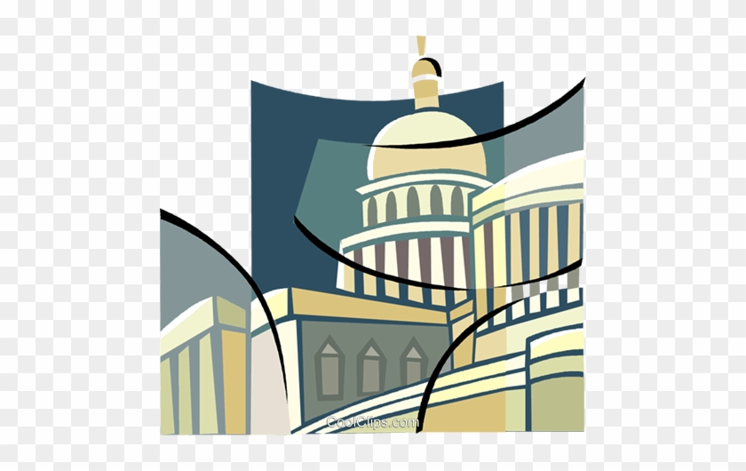 Capitol Building Symbol Royalty Free Vector Clip Art - House Of Representatives Clip Art #1345994
