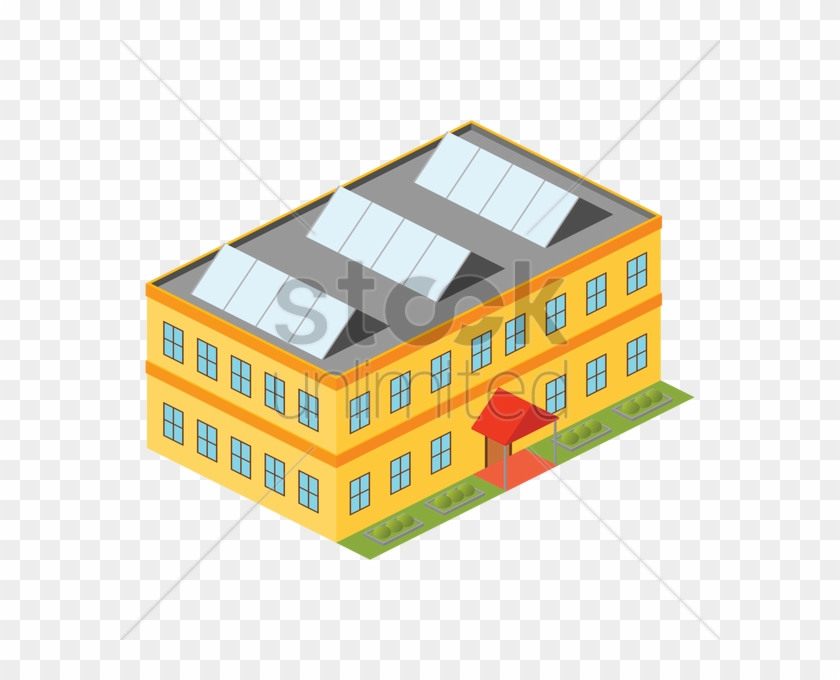 Download School Building With Solar Panels Clipart - School Building With Solar Panels #1346014