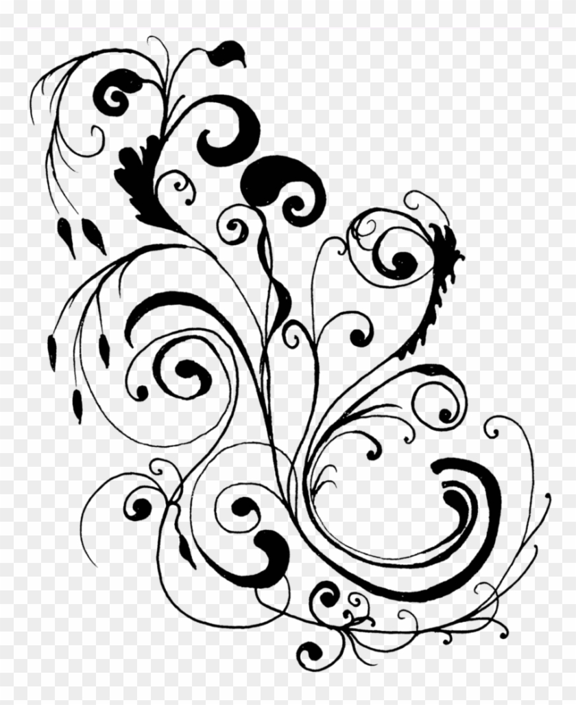 Bridal Clipart Elegance 10 Bride Music Notes - Flower Line Art Design #1346045