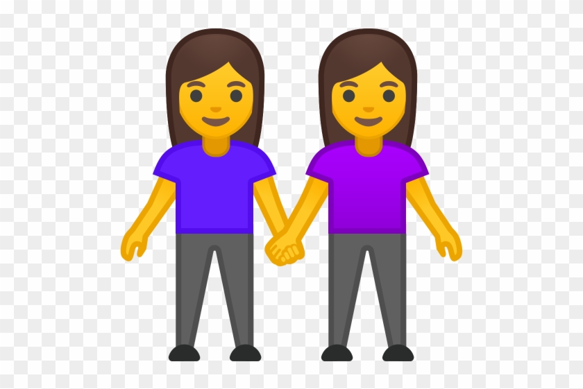 11856 Two Women Holding Hands Icon - Emoji People Icon Png #1346099