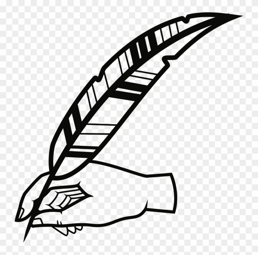 Paper Quill Pens Handwriting - Quill Pen Clipart #1346155