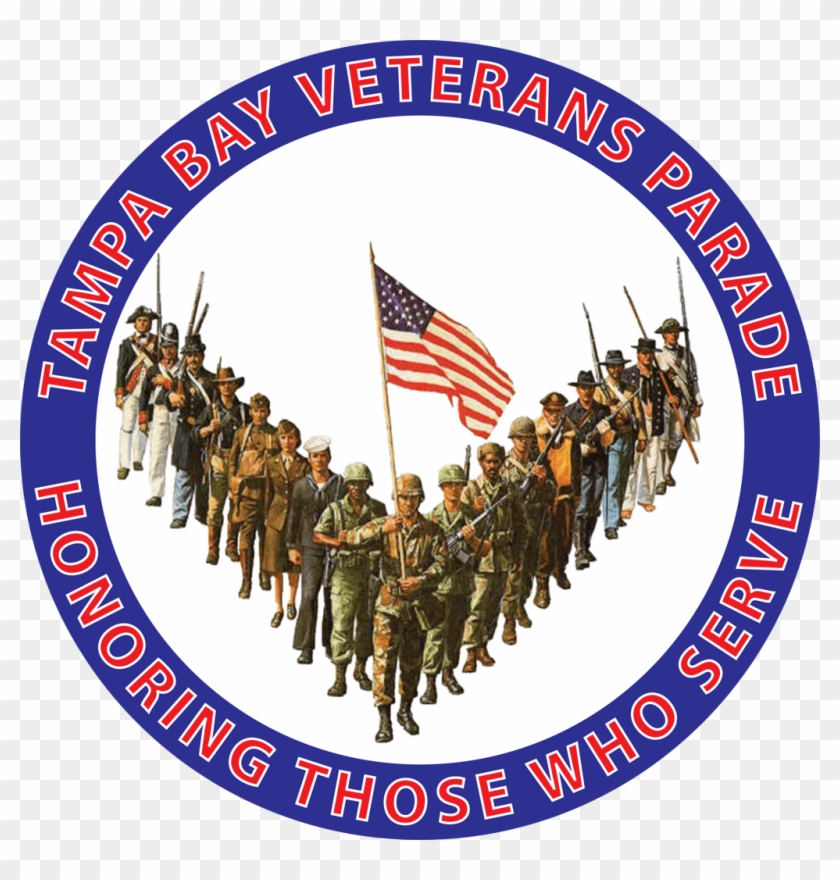 Tampa Bay Veterans Parade - U S Veteran Throw Blanket #1346170