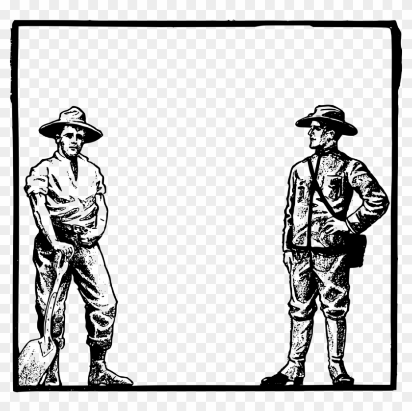 Art Frame Farmer Clipart Clip Art - Frames Cowboy Borders #1346221