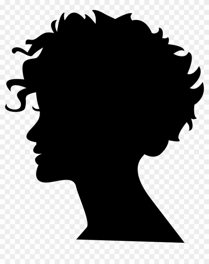 White Hair Clipart Short Hair - Short Hair Woman Silhouette #1346303