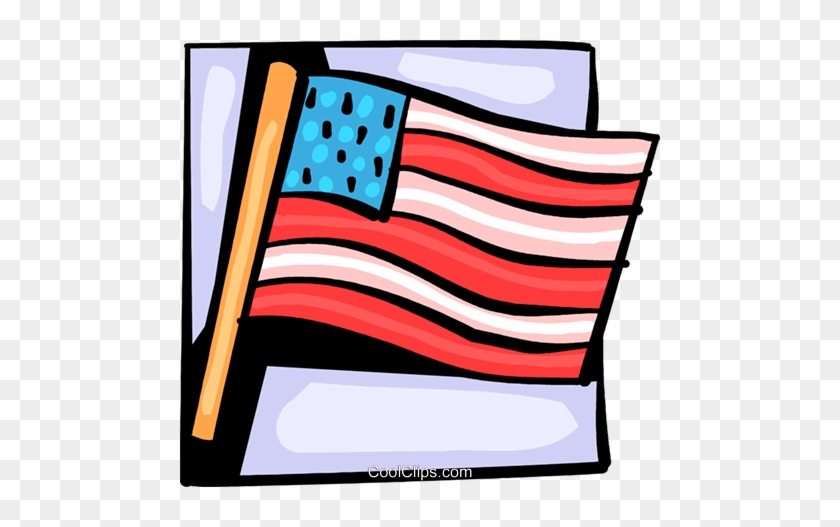 American Flag Royalty Free Vector Clip Art Illustration - American Flag Royalty Free Vector Clip Art Illustration #1346380